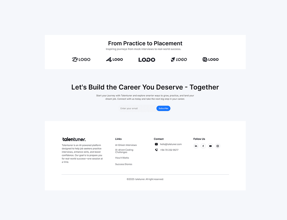 Talentuner web design detail 6
